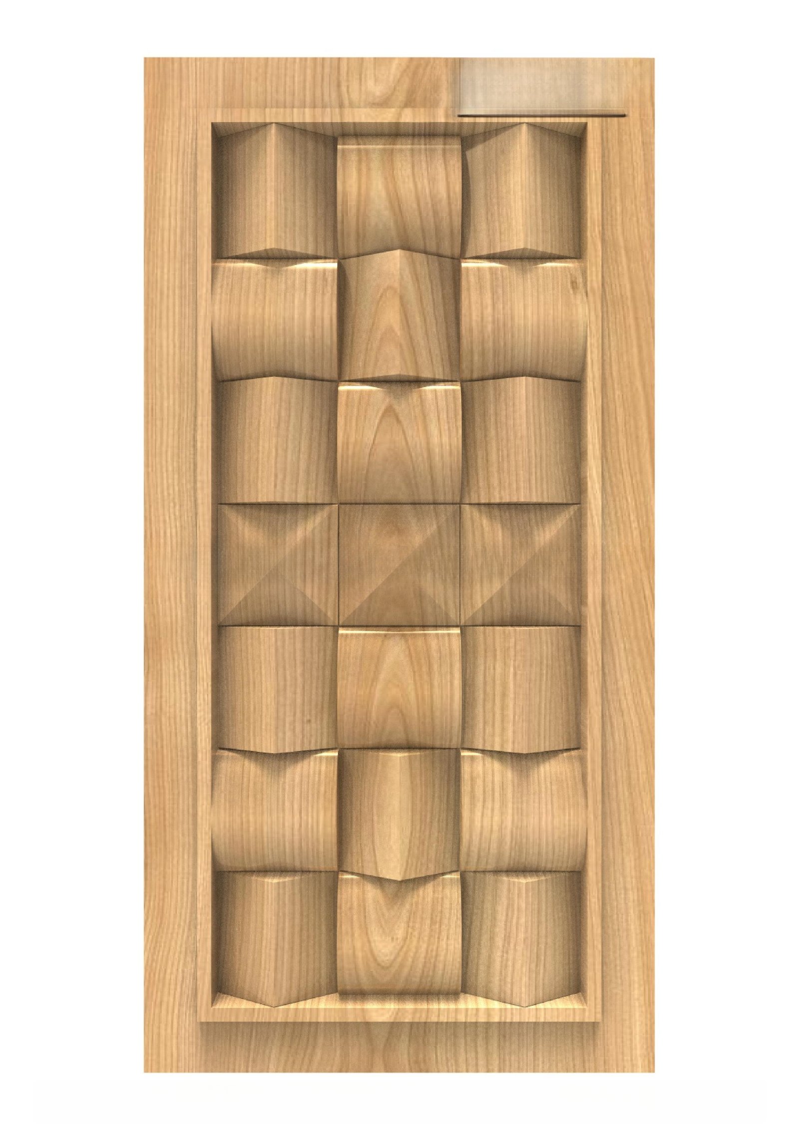 GSK DELITE DOORS - DL-49 Modern Geometric 3D Relief Carved Door Design